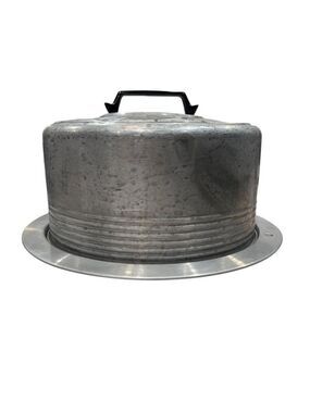 Vintage Regal Ware Aluminum Cake Carrier with Lid & Locking Base USA